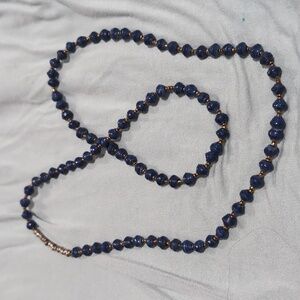 Noonday collection beaded blue necklace